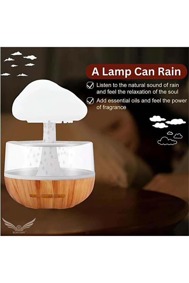 مرطب هواء على شكل سحابة ممطرة، موزع للزيوت العطرية - 6