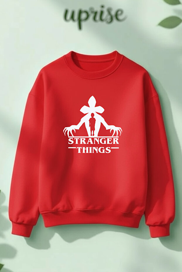 سترة Stranger Things Hawkins مطبوع مصنوعة من القطن بثلاثة خيوط وياقة دائرية O قصة فضفاضة