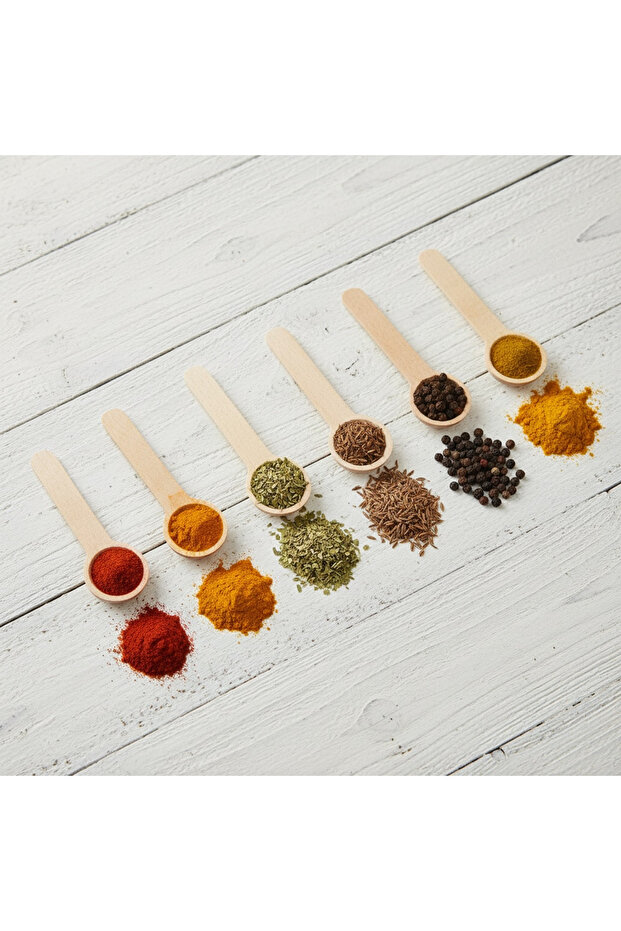 6 Boxwood Seasoning Spoons 8 cm