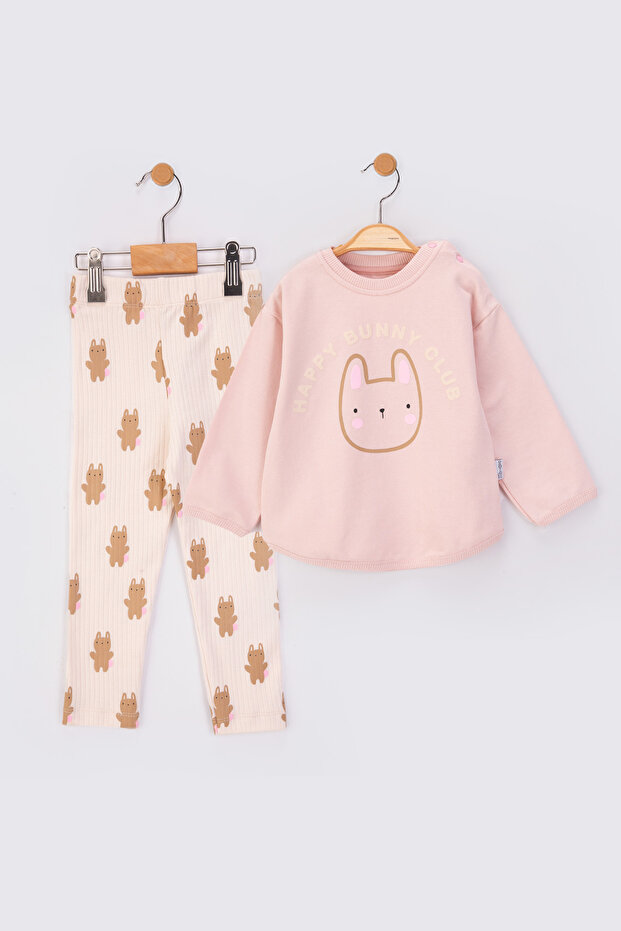 2-Ply Baby Set with Rabbit Printed Tights