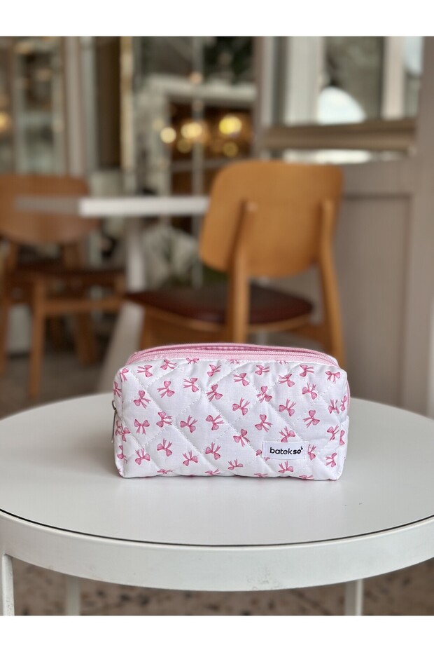 حقيبة أقلام صغيرة منقوشة بشريط - 5