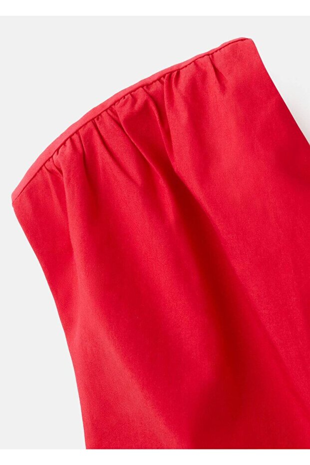 Asimetrik pileli elbise - 5