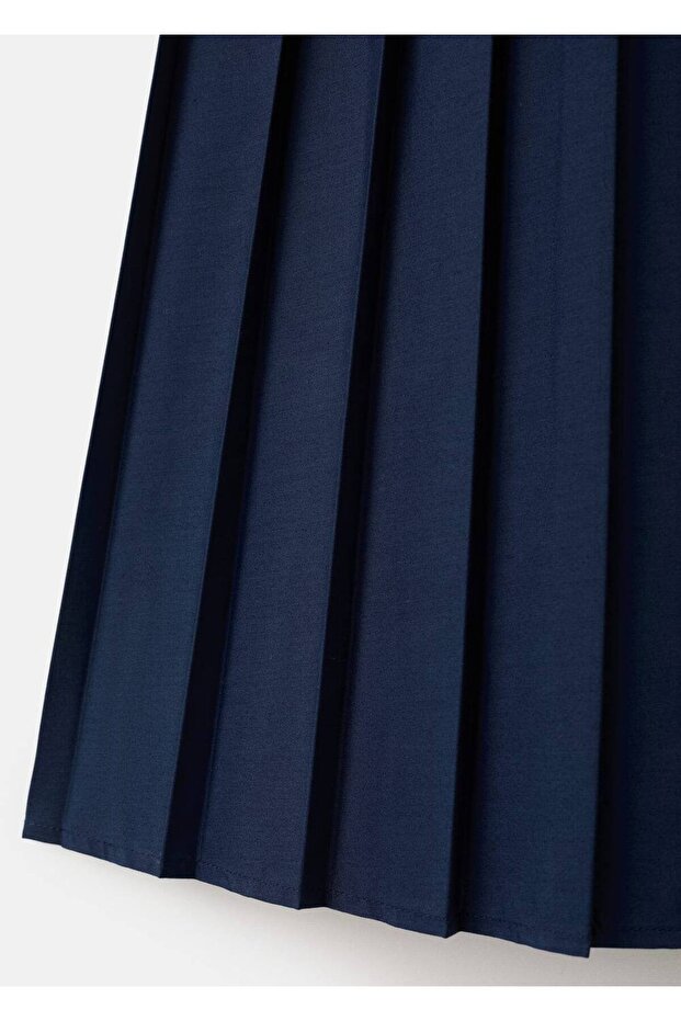 Pileli evaze elbise - 7