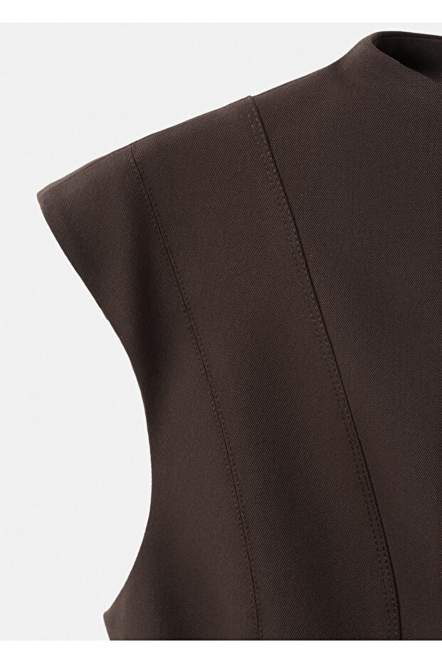 Geniş askılı dar kesim bluz - 7