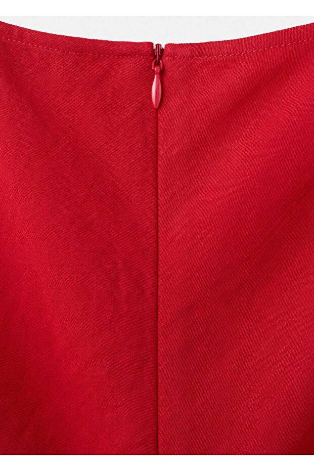 Evaze midi elbise - 6