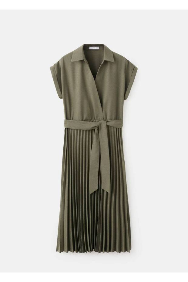 Pileli gömlek elbise - 3