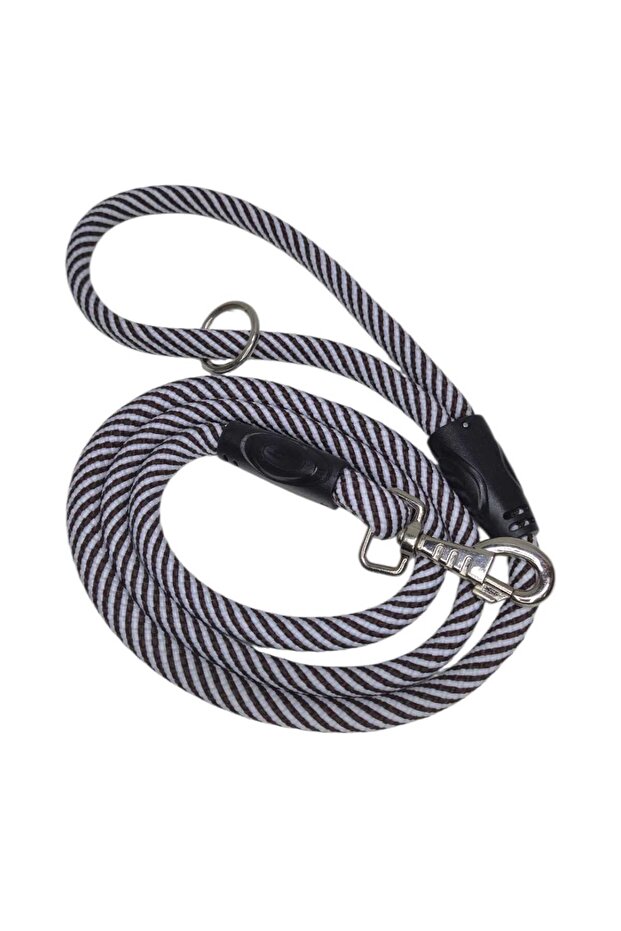 Dog Walking Rope Brown White 120 cm