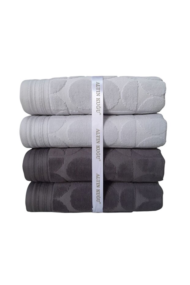 Circular Towel 4 Pieces - Gray Anthracite