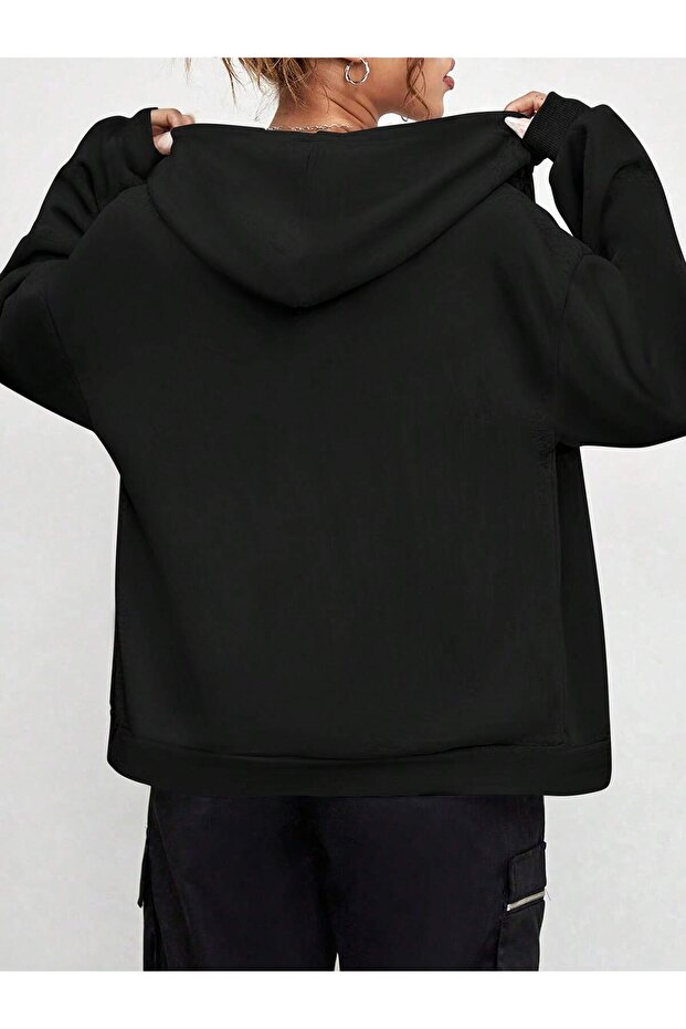 سترة بغطاء للرأس وسحاب - 5