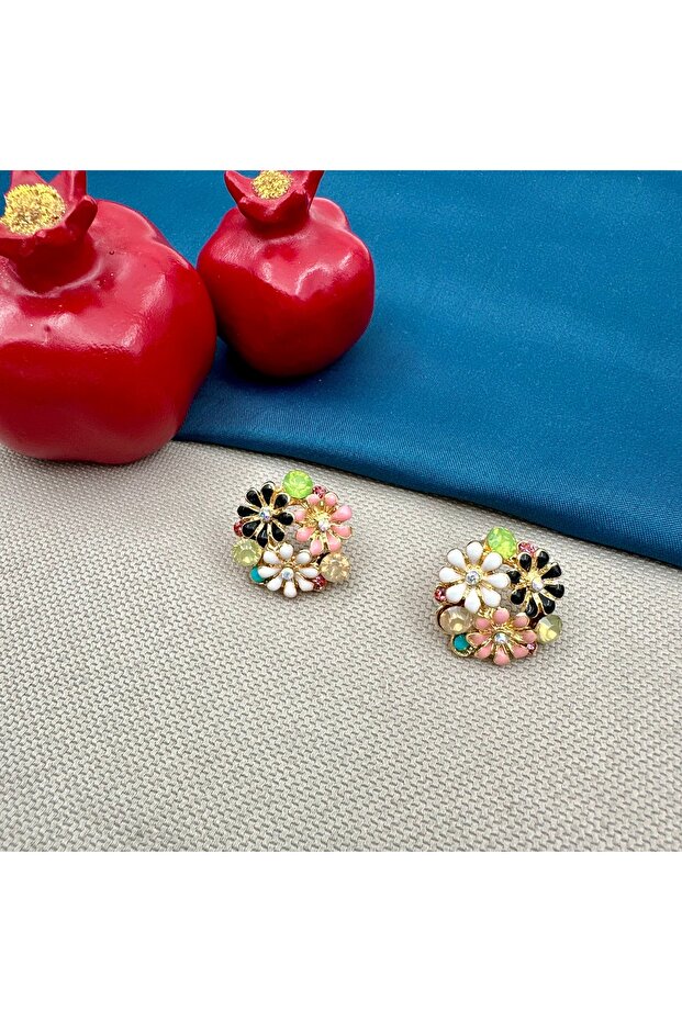 Floral Jewelled Earrings