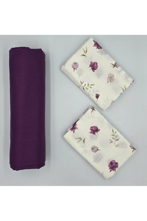 100% Organic Cotton Fabric Elastic Fitted Sheet+ Pillowcase***Corner Depth 28-30 Cm*** ew Season///