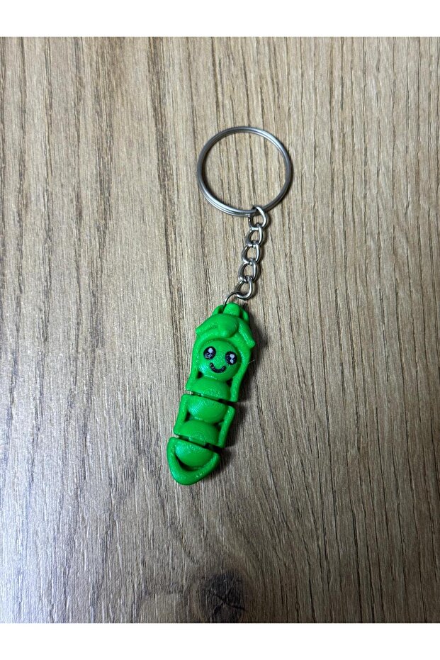 3D Moving Pea Model Keychain - 1
