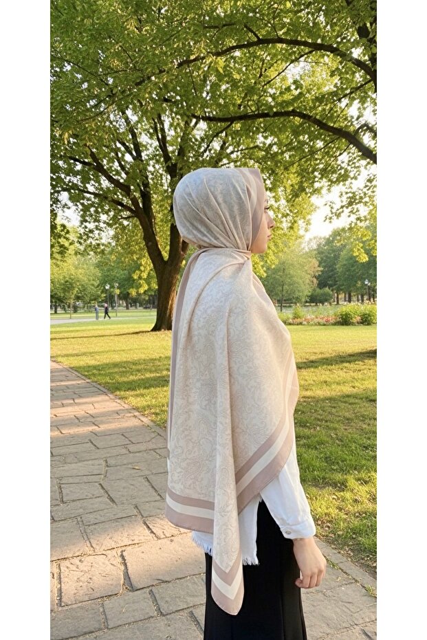 Desenli Pamuklu Soft Şal - 1