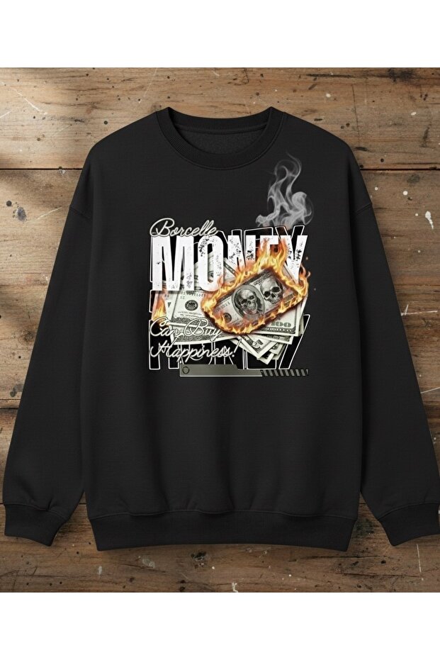 Oversized 100% Cotton Printed Sweatshirt