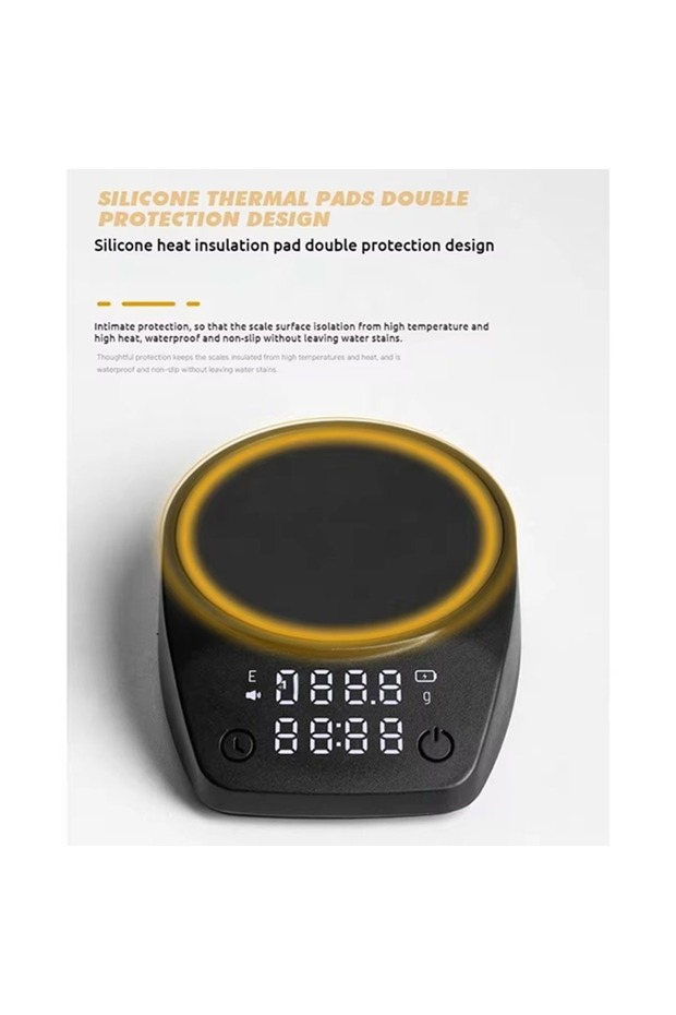 ميزان قهوة رقمي صغير أسود - 3