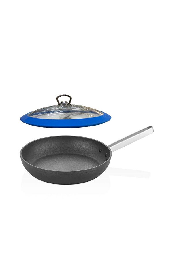 Biogranit Pan 26 cm | 2.4 Liters | 10 Years Warranty | Induction Based | Silicone Cover
