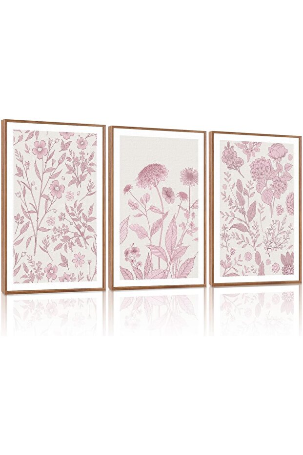 Set of 3 Abstract Minimalist Canvas Art 30x40cm Personalized Framed Wall art Paintings