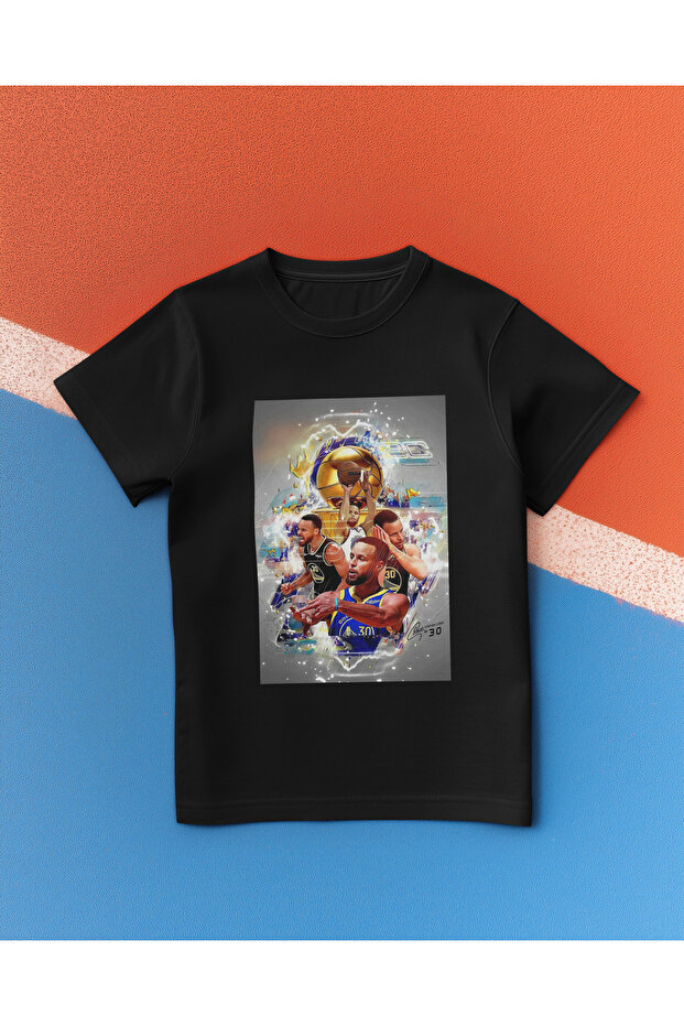 Stephen Curry Printed Youth and Kids T-Shirt, 100% Cotton Breathable Fabric