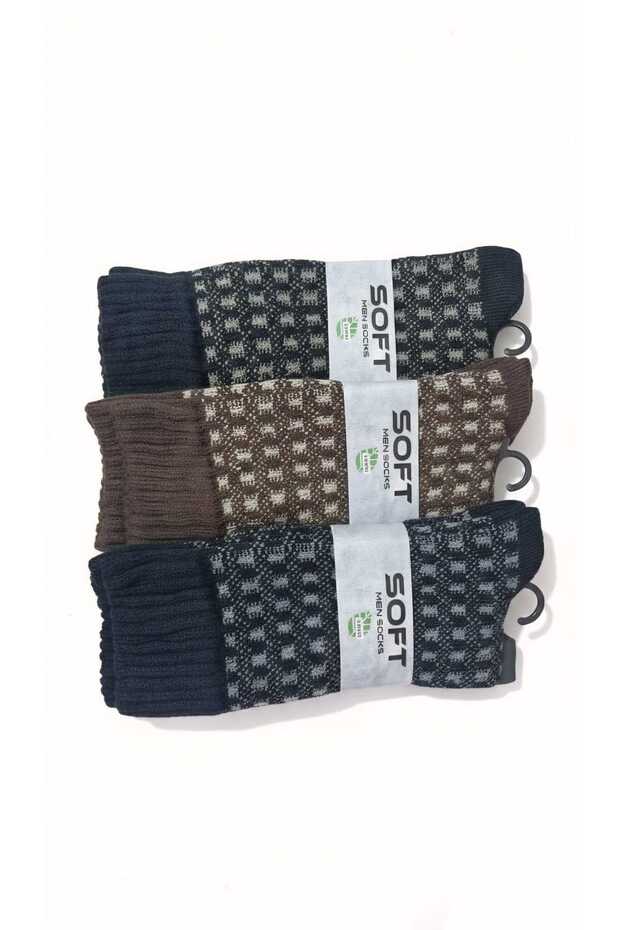 KIŞLIK BAMBU ERKEK ÇORAP; 3'LÜ PAKET - 2