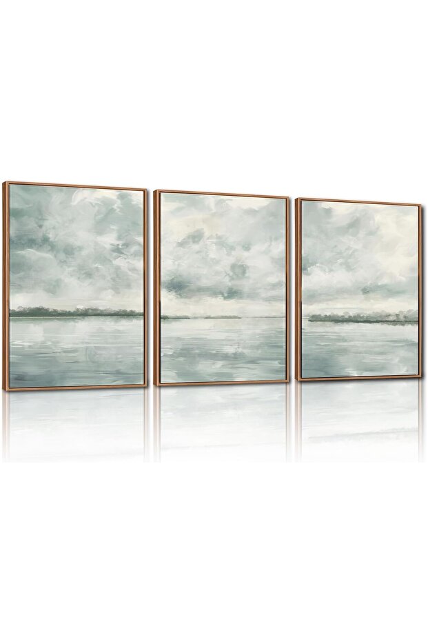 Set of 3 Abstract Minimalist Canvas Art 30x40cm Personalized Framed Wall art Paintings