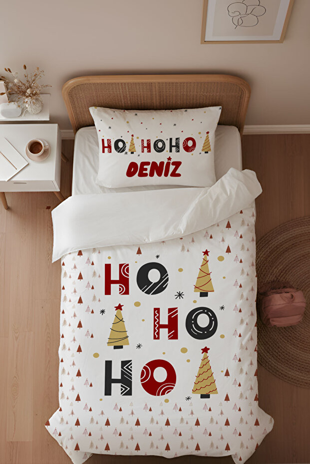 Single Duvet Cover Set Ho Ho Ho New Year