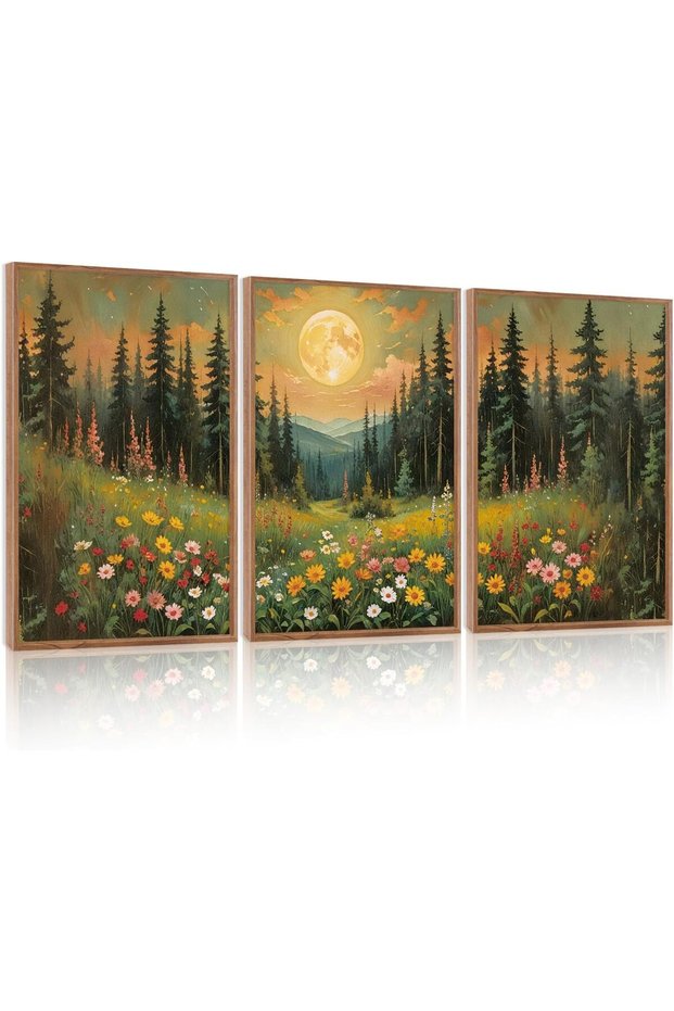 Set of 3 Abstract Minimalist Canvas Art 40x60cm Framed Wall Art Paintings