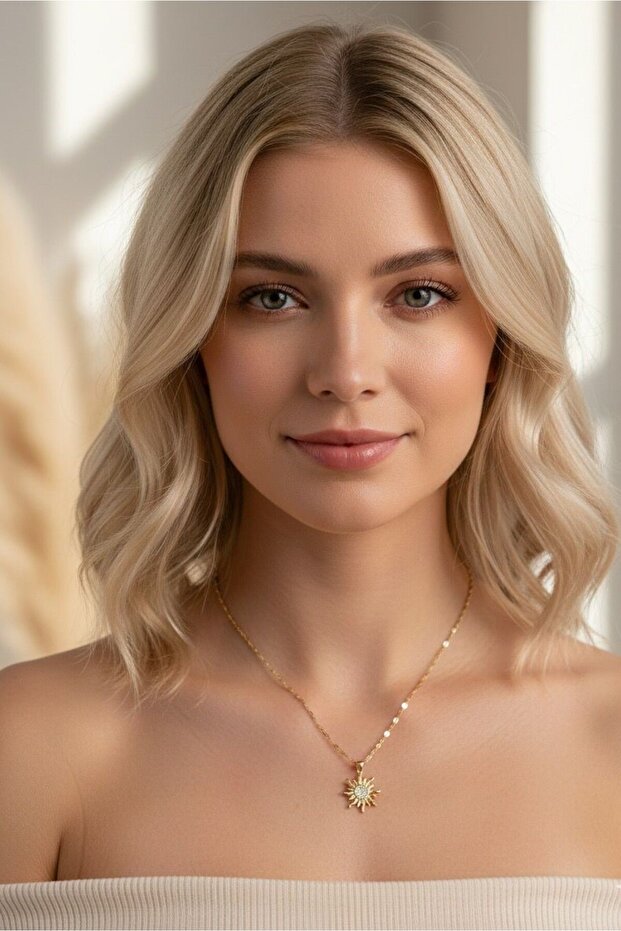 Gold Güneş Kolye - 2