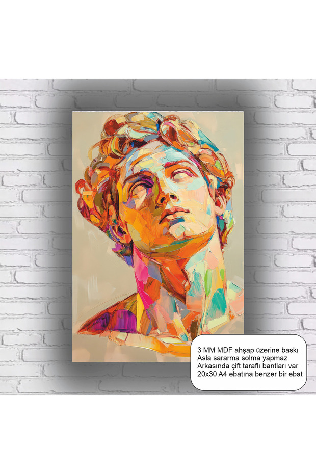 Ancient Greek Statue Mdf Painting Artistic Aesthetic Wood Poster