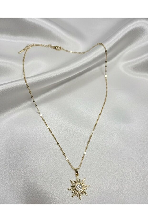 Gold Güneş Kolye - 1