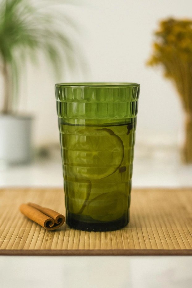 Allegra Dark Green Glass - 750 ml Single Acrylic Material - Not Glass Break Resistant