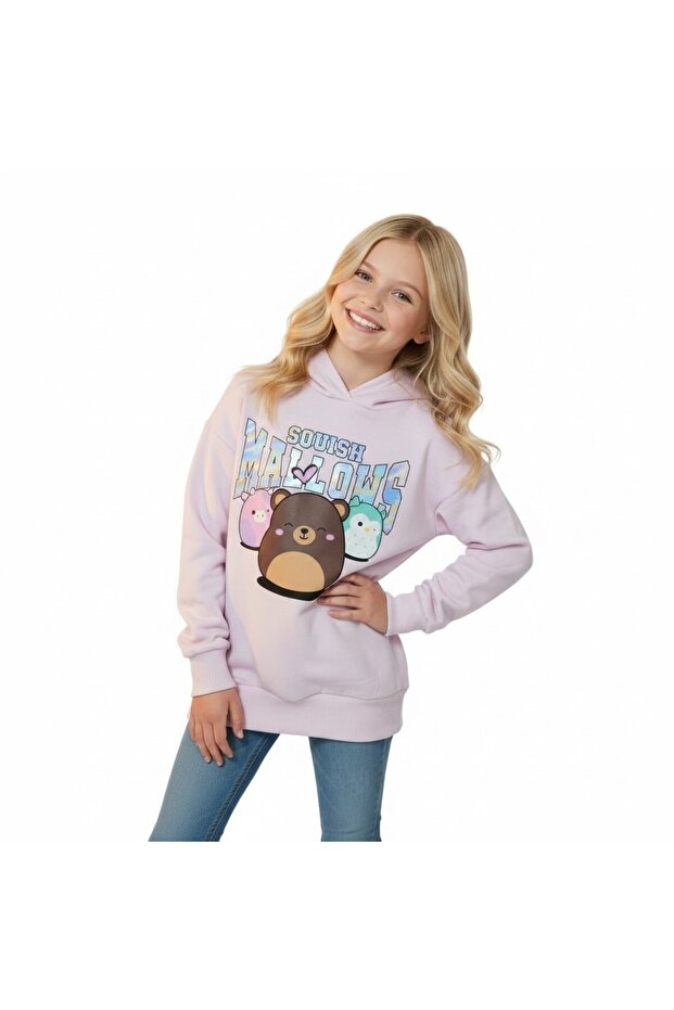 Squish Hooded Girl's Tunic Sweatshirt