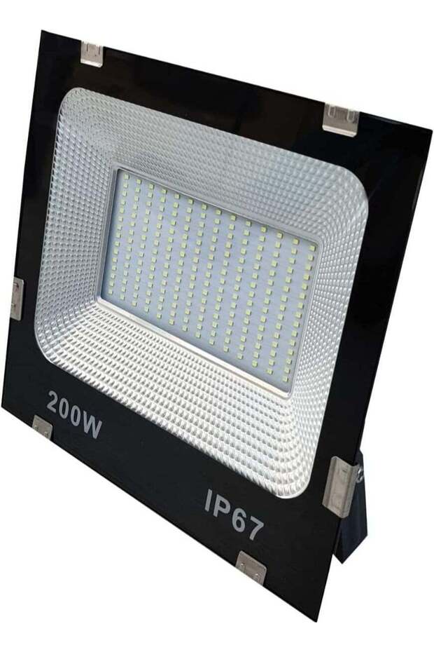200W LED Floodlight, IP67 Waterproof, 6600 Lumens, 6500K Cool White, Outdoor Lighting