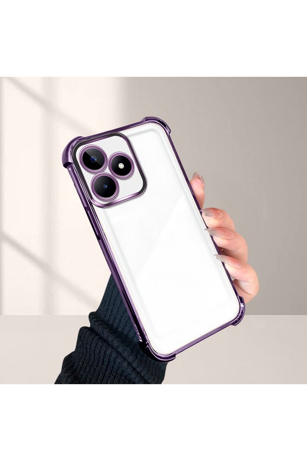 Realme Note 50 Compatible Case Anti-Drop Coating Transparent Silicone Phone Case