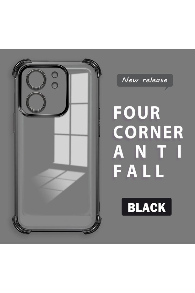Mi 13t Pro/Mi 13t Compatible Transparent Four-Corner Silicone Coating Glossy Edge Case