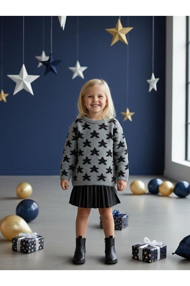 Girls' Sweater and Dress Two-Piece Set