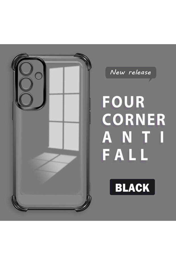 Samsung Galaxy A16 Compatible Four Corner Thickened Anti-Fall Transparent Silicone Coating Case