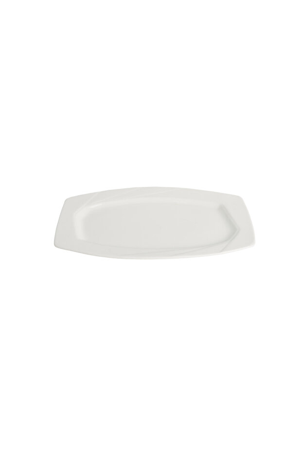 white rectangular porcelain serving dish - 1