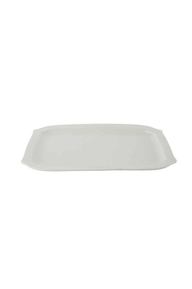 white rectangular porcelain serving dish - 1