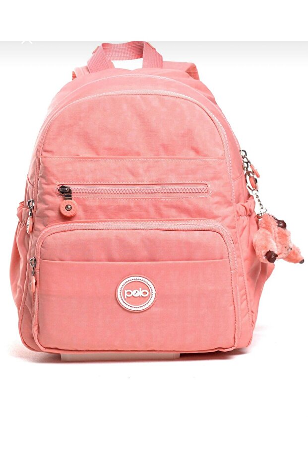 Multi-Compartment Mini Backpack (33X26X20 cm) - with Accessories, Lightweight, Waterproof Crinkle Fabric / Casual