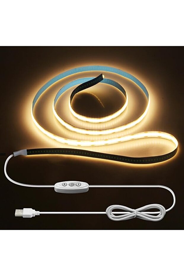 USB COB LED Strip 1M Warm White 3000K 5V Dimmable LED Light