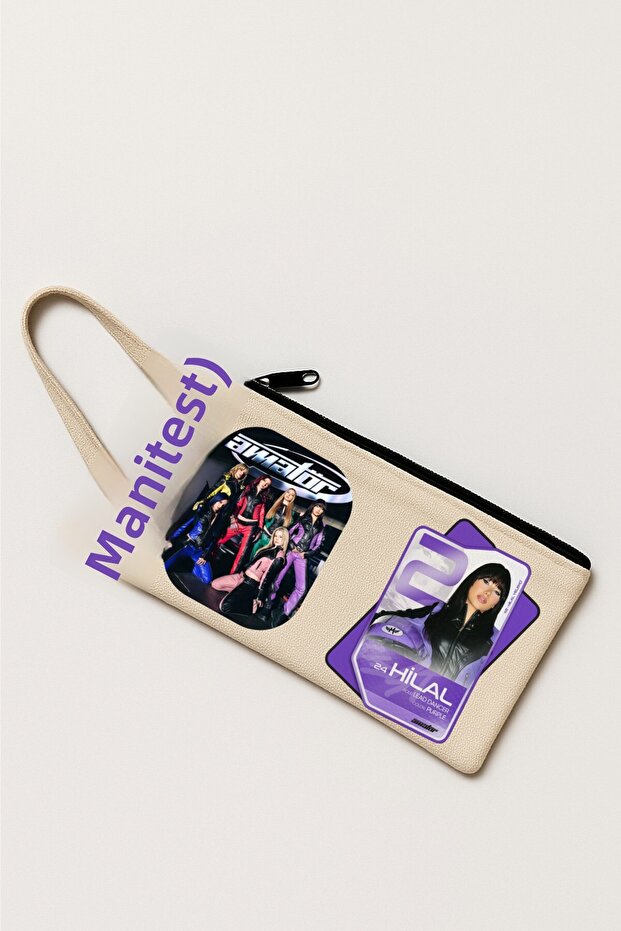 Manifest Group Amateur Song Crescent Designed Premium Printed Pen Holder, Hand Bag, Makeup Bag