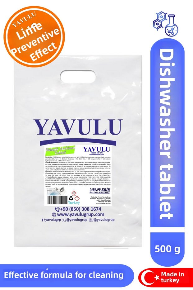 Dishwasher Tablets Three Effects in One Tablet Bag 500Gr