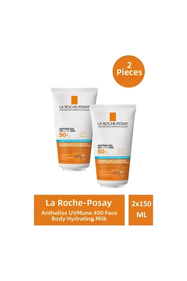 Anthelios Uvmune 400 Face Body Hydrating Milk 150 ml - 2 Pcs