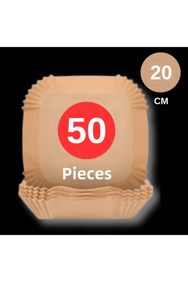 50 Pieces Air Fryer Baking Paper – Disposable Oil-Proof Non-Stick Square Plate Model