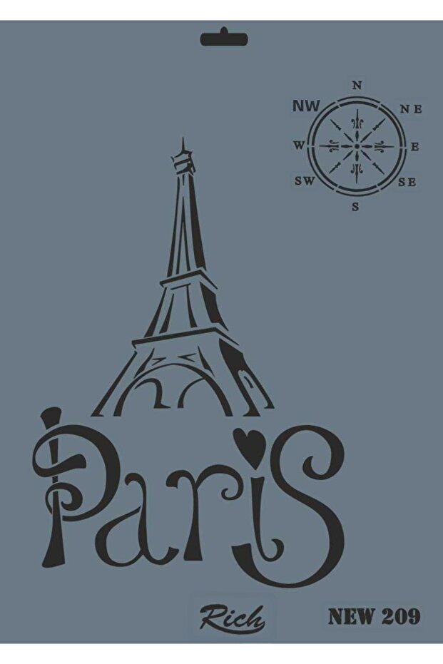 Rich New Series N-209 Stencil 35X25 cm - 9996670593328