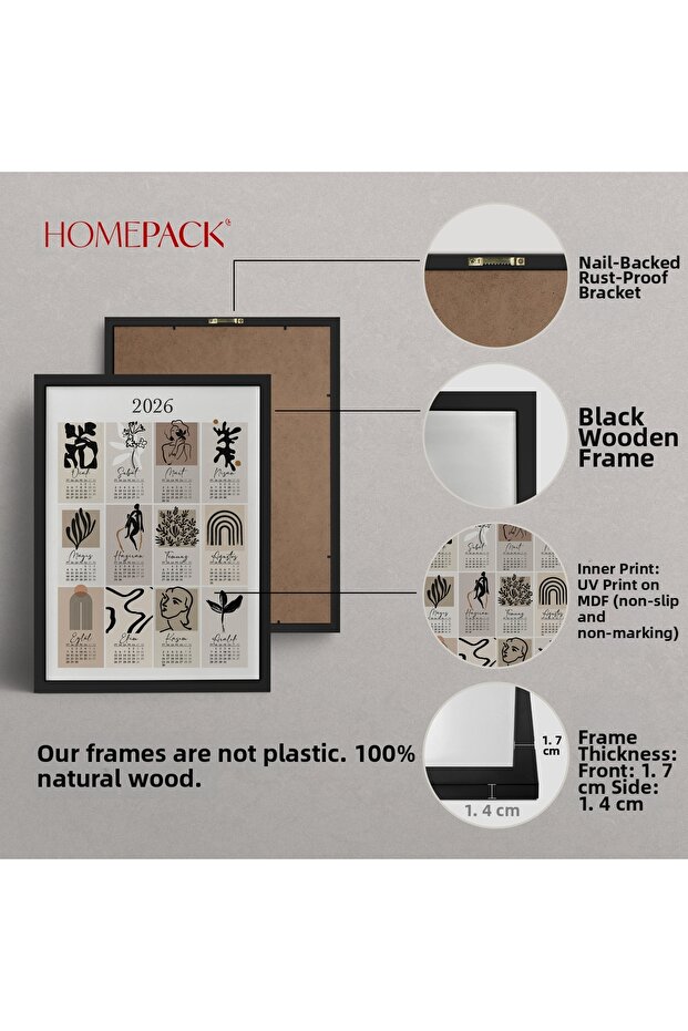 Framed Single Calendar Table Poster Table Tk/191 - 5