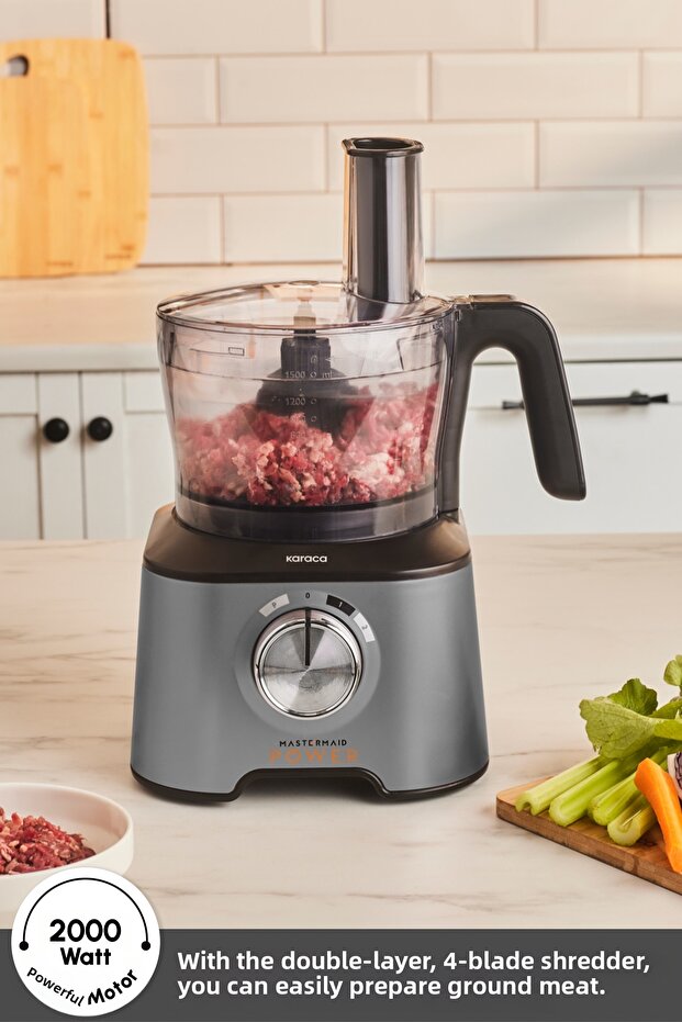 Mastermaid Power Multifunctional 10 in 1 Food Processor Grey - 8