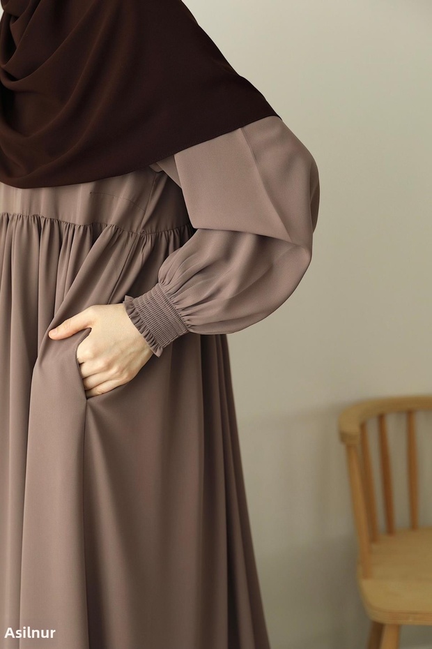 Rochie bej-gri Eda - 5