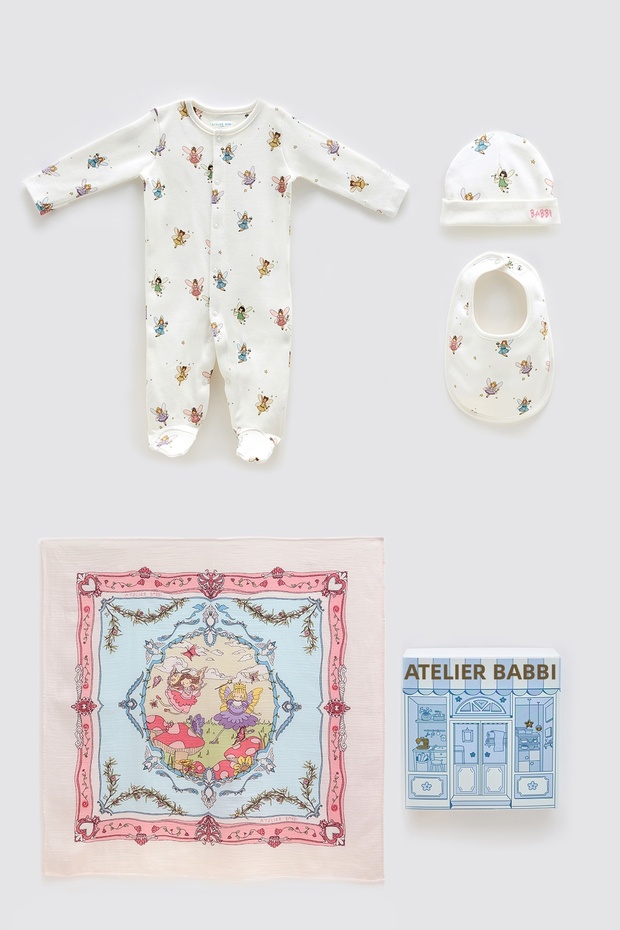 100% Cotton 4-Piece Newborn Set - Fairy Tale