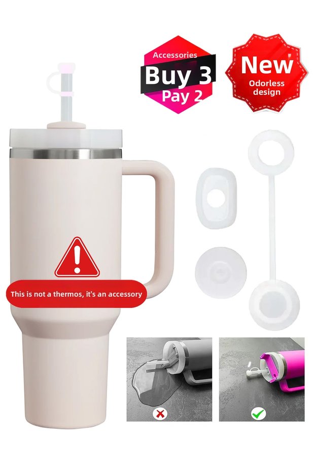 Quencher and new generation pipette thermos compatible thermos figure 3 piece leakproof accessory silicone set